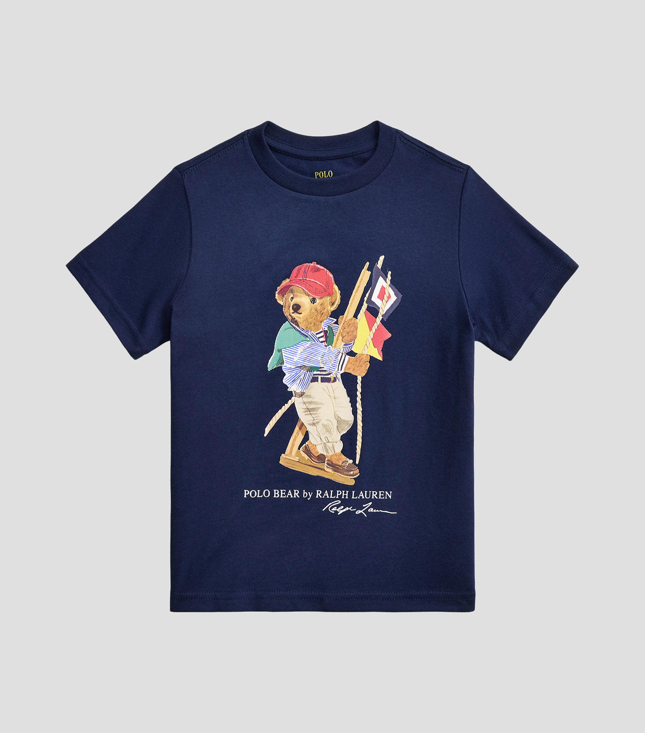 Playera de cuello redondo con manga corta estampada Niño